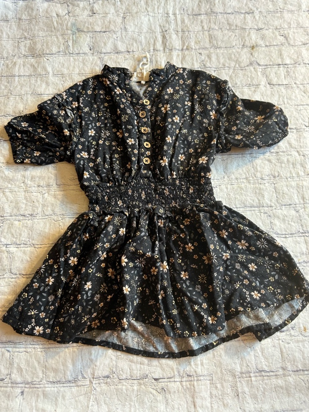 JESSICA SIMPSON MADE IN INDIA TODDLER GIRLS BLACK BOHEMIAN RAYON DRESS SIZE 4